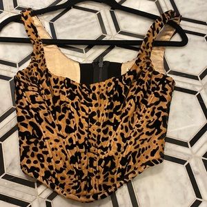 House of CB Leopard Print Corset Top